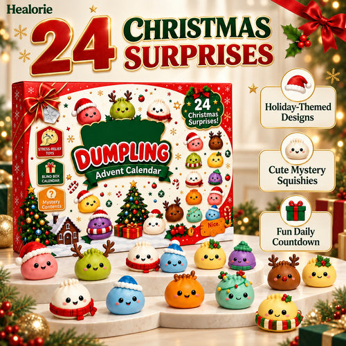Healorie dumpling squishy advent calendar with 24 Christmas surprises