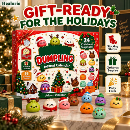 Gift-ready dumpling advent calendar for stockings and parties