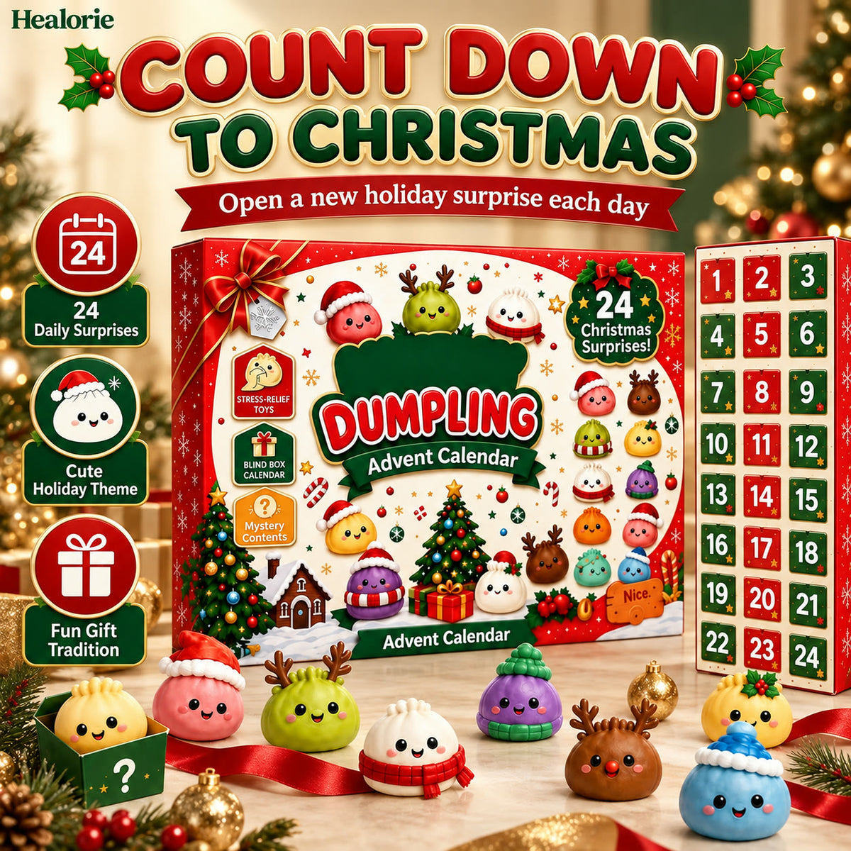 Count down to Christmas with 24 daily squishy surprises