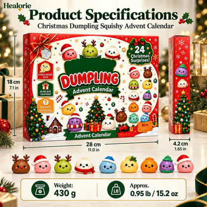 Dumpling advent calendar size 28 x 18 x 4.2 cm