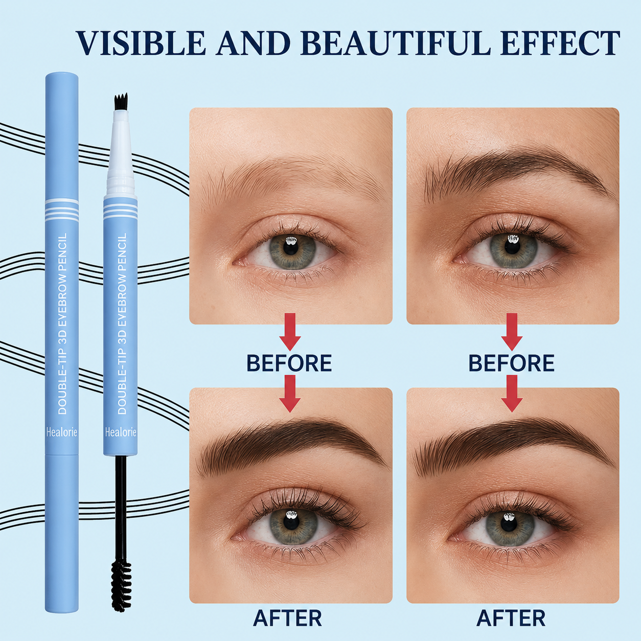 Healorie™ 2-in-1 Micro-Fork Eyebrow Pen