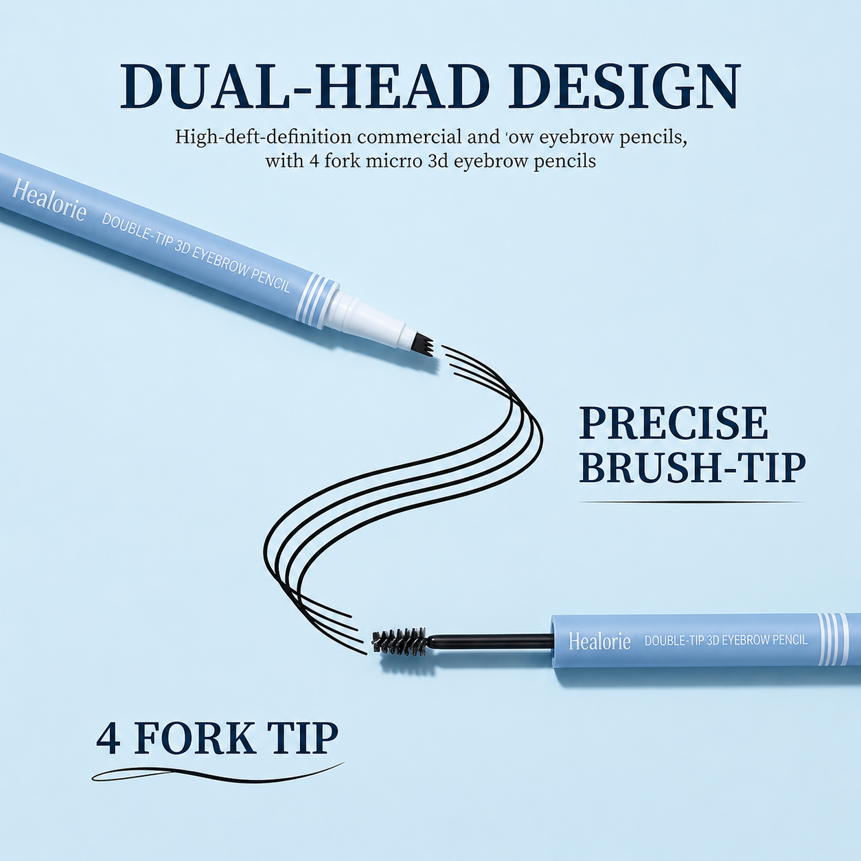 Healorie™ 2-in-1 Micro-Fork Eyebrow Pen